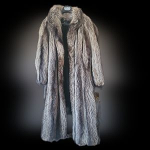 Raccoon fur coat